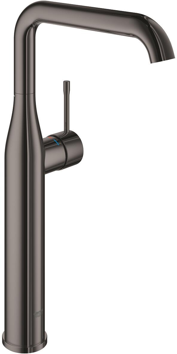 GROHE Essence Einhand-Waschtischbatterie, XL-Size, 1/2′′, freistehende Waschschüsseln, glatter Körper, Professional Edition, hard graphite (24170A01)