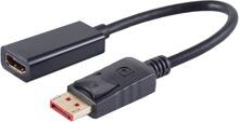 S-CONN Displayport 1.4 Adapter, DP-HDMI, 4K60Hz, schwarz (10-78001)