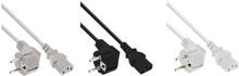 InLine Netzkabel, Schutzkontakt gewinkelt auf Kaltgerätestecker C13