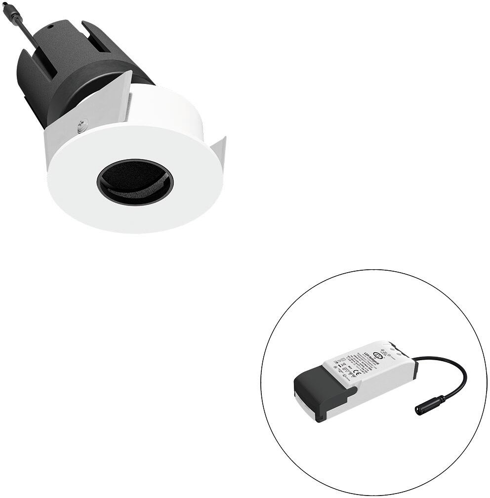 EVN SELECTO LED Deckeneinbau, rund, schwenkbar, IP20, 220-240V/AC, 13W, 3000K, 1148lm, inkl. Netzgerät, Phase, Reflektor weiß/matt, 8.361,00cd, weiß (