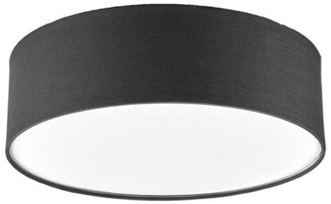 Brumberg TIM Anbauleuchte für E27-LED-Retrofit-Lampen, Stoffschirm, Diffusorscheibe, Ø 400 mm, grau/nickel matt (57190110)