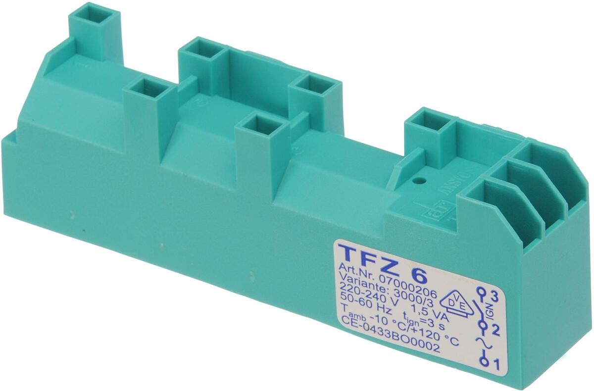 Bosch Siemens 00422144 Zündtransformator, Zündtrafo TFZ6-3000 6-fach ANSTOSS blau, comfort ign mit nachzuenden 4 s nur fuer NL