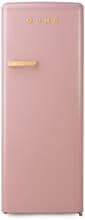 DOMO DO91708R Stand Retro Kühlschrank mit Gefrierfach, 54 cm breit, 218 L, rosa