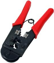 EFB-Elektronik Crimpzange für RJ11, RJ12, RJ45 Stecker, schwarz/rot (E-SK310)
