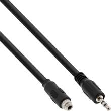 InLine Audio Adapterkabel, 3,5mm Stereo Stecker/Einbaubuchse mit Gewinde, 0,6m (99303P)