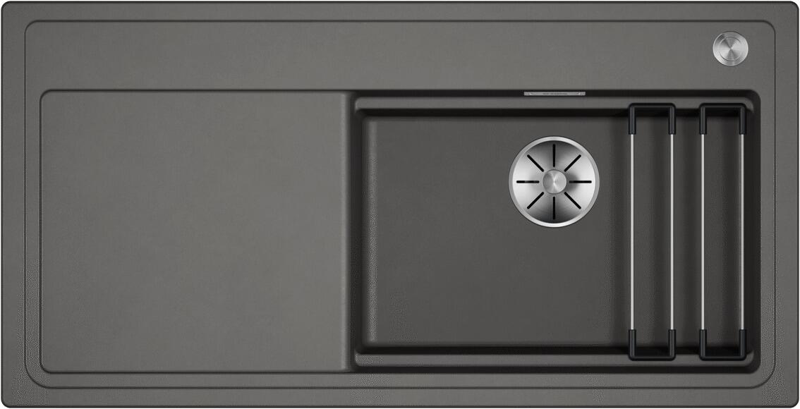 Blanco Etagon XL 6 S Granitspüle, SILGRANIT, mit Ablauffernbedienung, mit Zubehör, vulkangrau (528095)